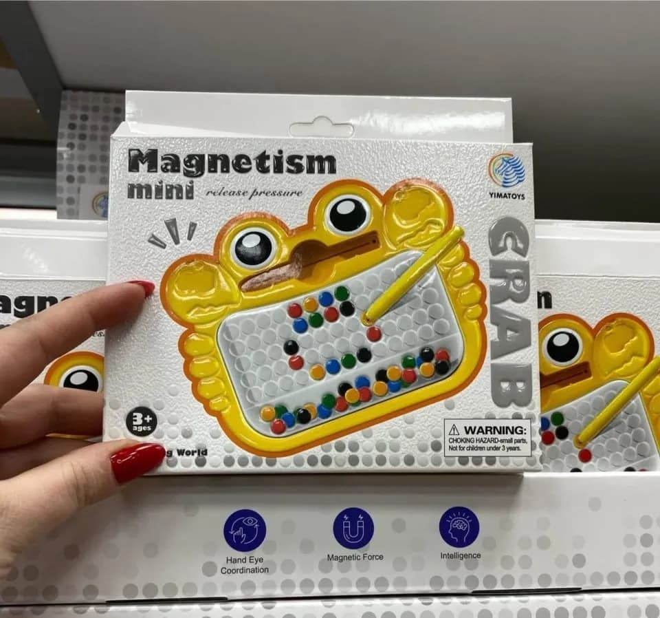 Tablica magnetyczna Magnetism mini dla dzieci - Krab żółty