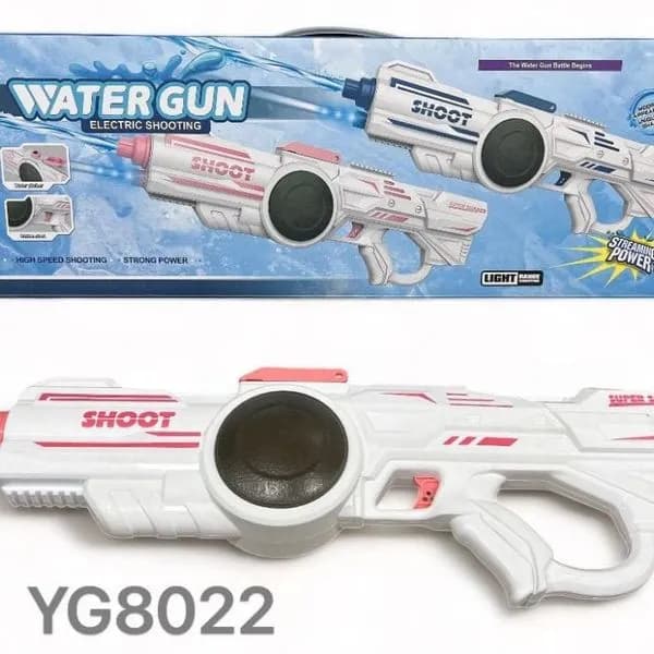 Pistolet na wodę elektryczny Shoot YG8022 biało-różowy Super Soaker