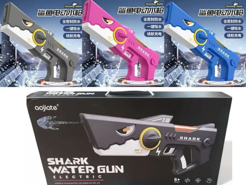 Pistolet na wodę elektryczny "Shark" - automat wodny Aojiate