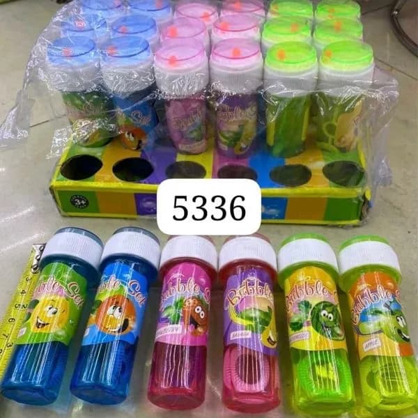 Zestaw baniek mydlanych z naklejkami owoców, 48 szt. PK13162