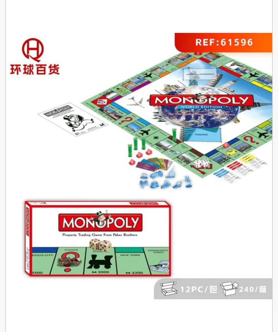 Gra planszowa Monopoly World Edition PK13189 - Motyw Miast Świata