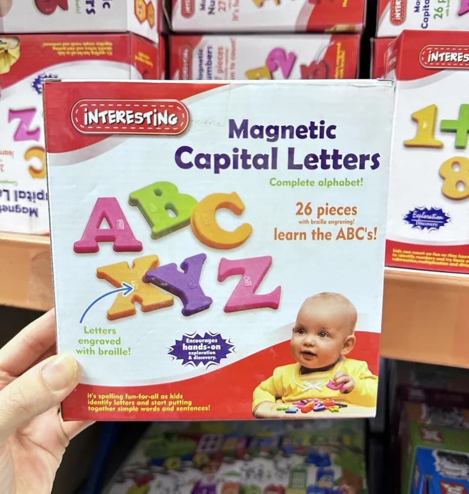 Magnetyczne litery alfabetu Interesting PK13204 26szt Braille