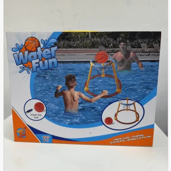 Koszykówka wodna "Water Fun" - zestaw do basenu z piłką i pompką