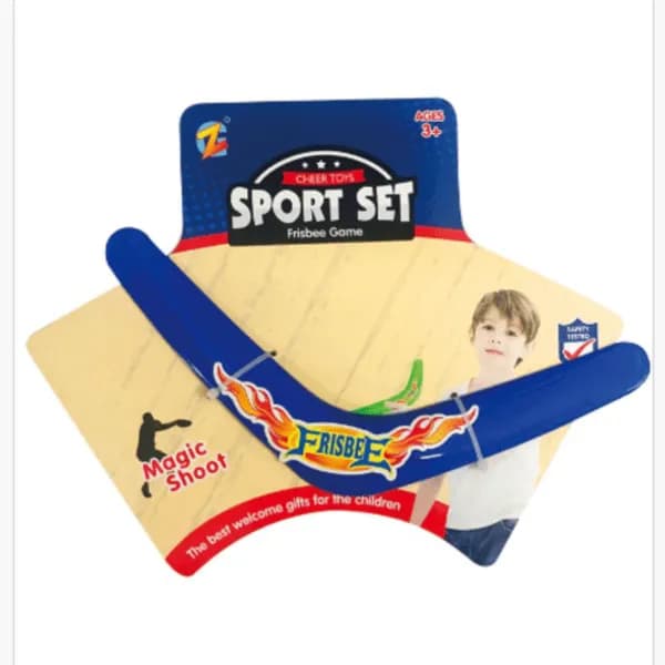 Zabawka Sport Set Frisbee Game Bumerang dla dzieci 3+ niebieski