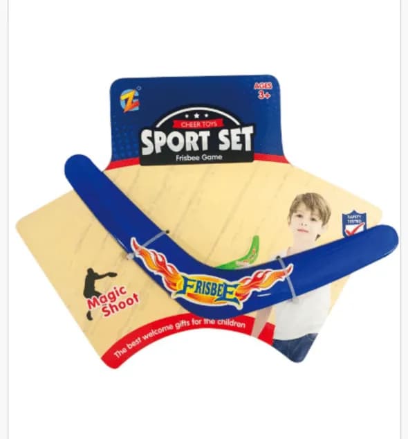 Zabawka Sport Set Frisbee Game Bumerang dla dzieci 3+ niebieski