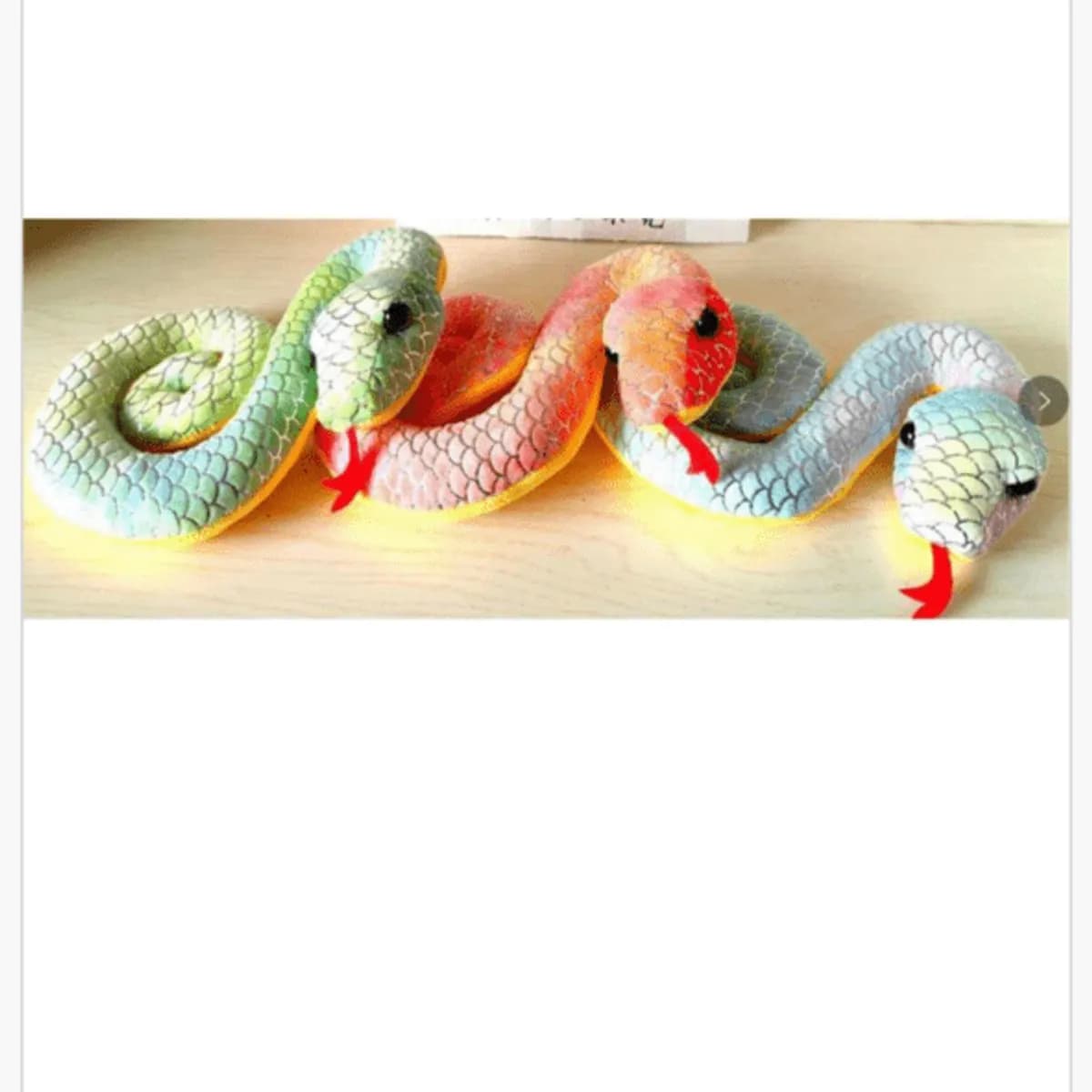 Maskotka pluszowa wąż 22cm kolorowy wzór łusek