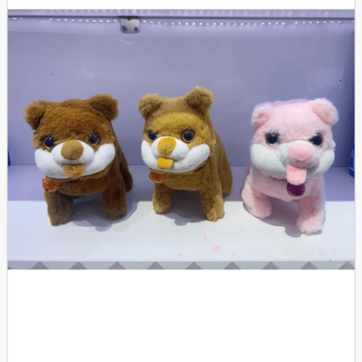 Maskotka pluszowa piesek brązowy/różowy, opakowanie 12 szt.