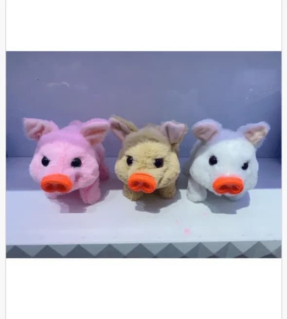 Maskotka pluszowa świnka PK13236 z pomarańczowym ryjkiem, mix kolorów