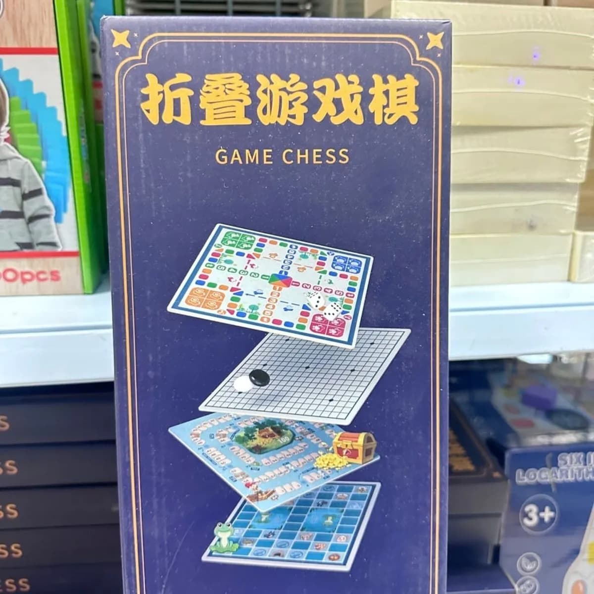 Gra planszowa "Game Chess" - zestaw edukacyjny 4w1, składana