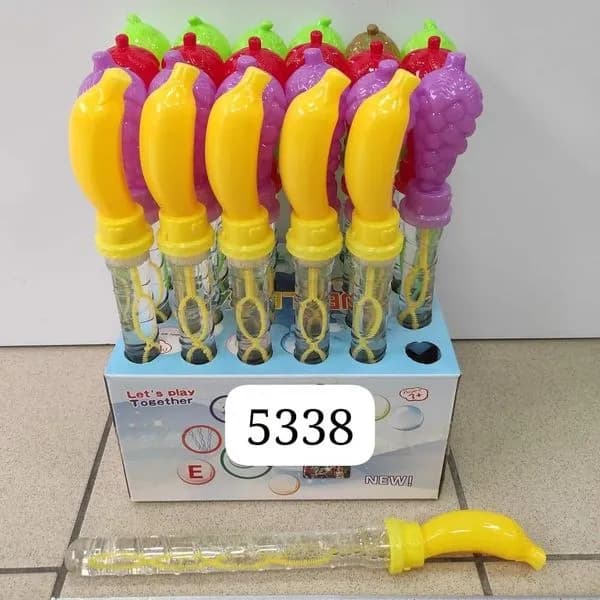 Maszynka do baniek mydlanych kształt banana 35cm - 24 szt.