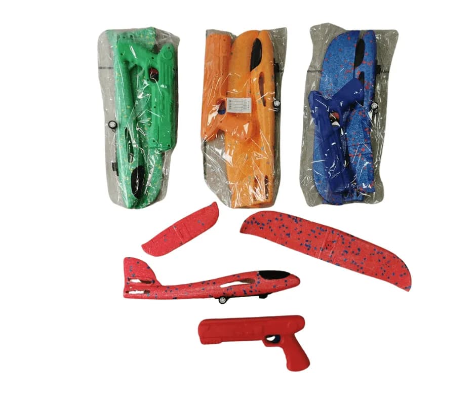 Pistolet na piankowe samoloty - zestaw zabawek piankowych, mix kolorów