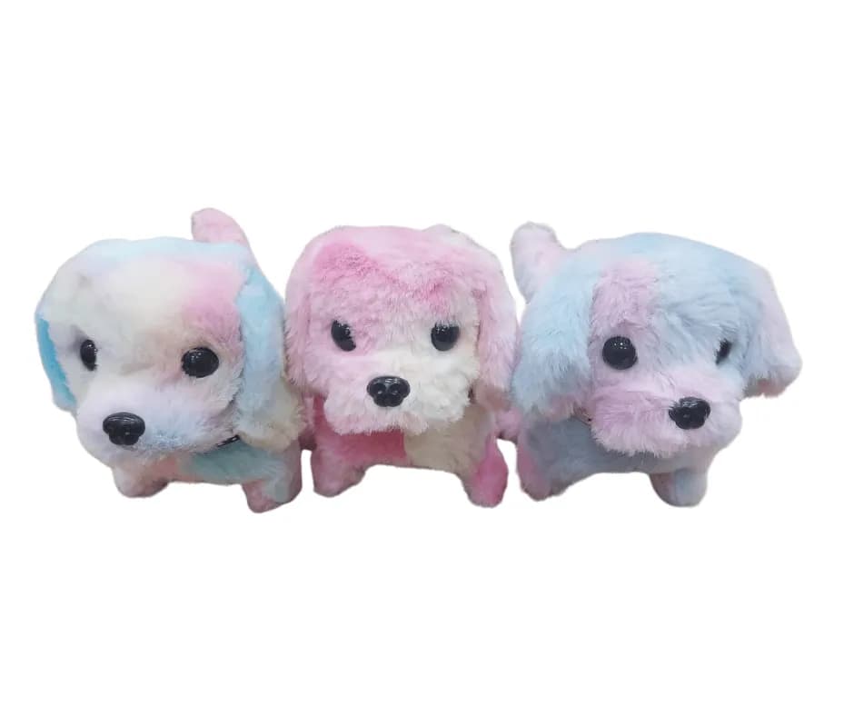 Maskotka pluszowa piesek interaktywny na baterie pastelowy