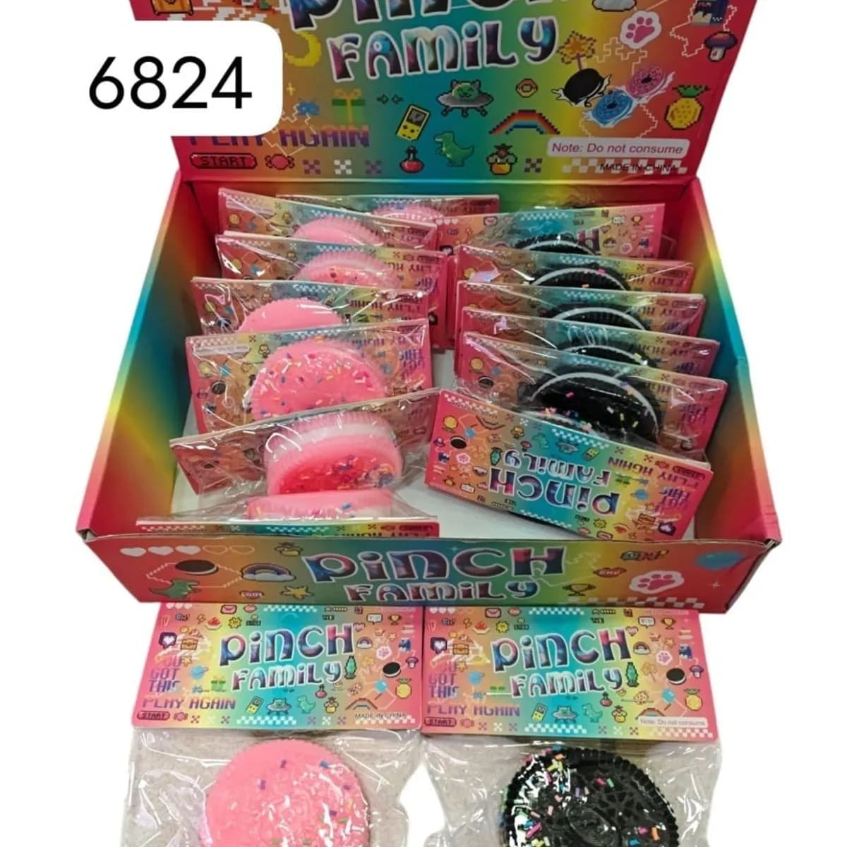 Zabawka Squeeze Pinch Family - kulki antystresowe ciastka 16szt.