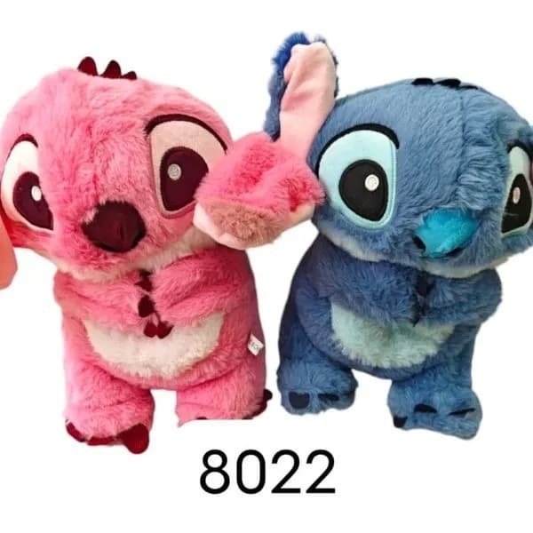 Maskotki Szumiś Stitch różowy i niebieski, miękki plusz