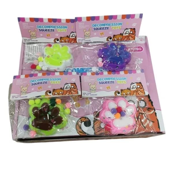 Gniotki Łapki - zabawki antystresowe z kuleczkami, 16 szt.