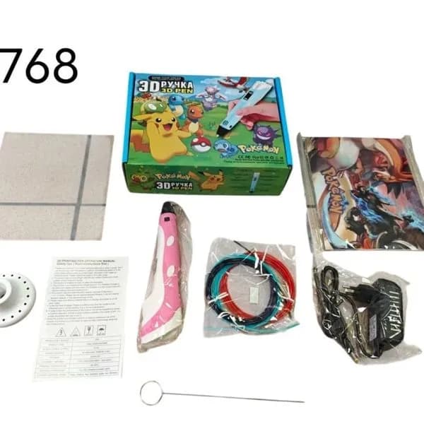 Długopis 3D Pokemon PK13376 - Różowy Zestaw Kreatywny z Filamentem