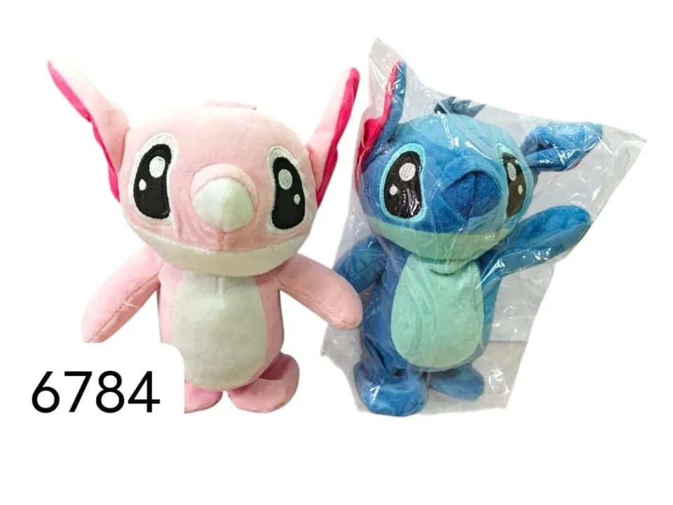 Maskotka Pluszowa Stitch Różowa i Niebieska - Miękki Plusz 6 szt.