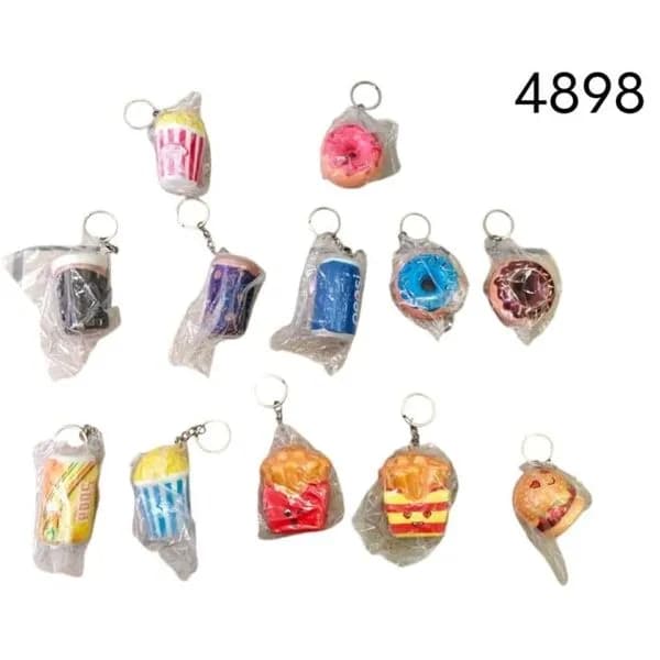 Breloki Squishy Mini - Zabawki Gniotki Jedzenie Mix Wzorów 50szt