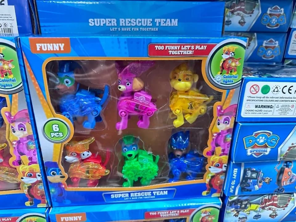 Zestaw figurek Super Rescue Team 6 szt. - pieski z efektami świetlnymi