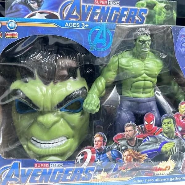 Zestaw Figurka Hulk i Maska Avengers z Dźwiękiem i Światłem, 2w1
