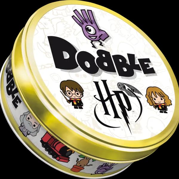 Gra Dobble Harry Potter w metalowym pudełku - okrągła puszka