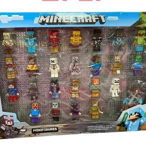 Zestaw figurek Minecraft Minifigures PK13421 - 24 sztuki w oknie