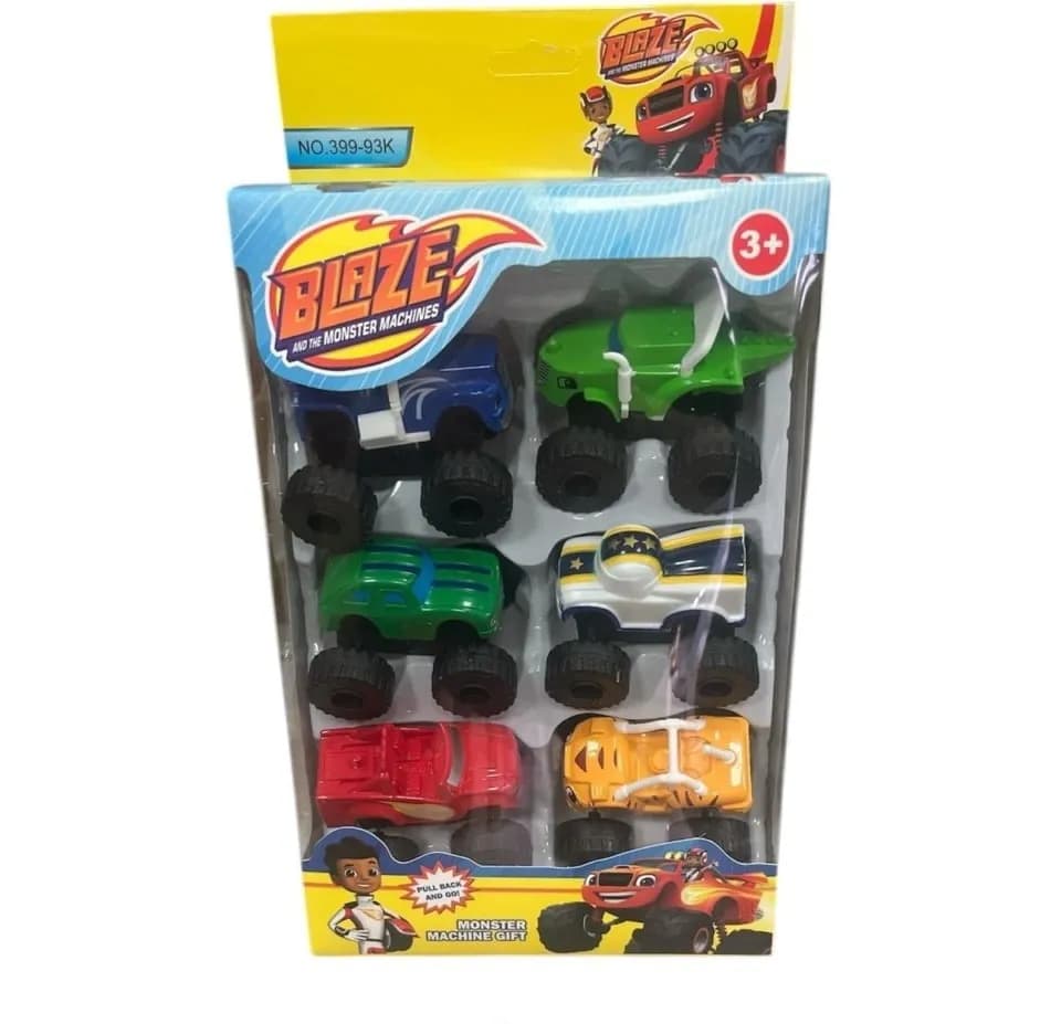 Zestaw 6 autek Blaze and the Monster Machines PK13423 Pull Back
