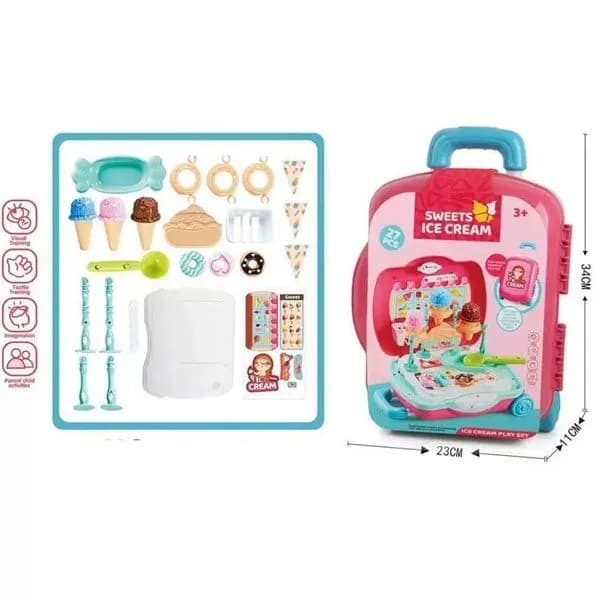 Zestaw lodziarnia walizka SWEETS ICE CREAM PK13435 27 el. 34cm