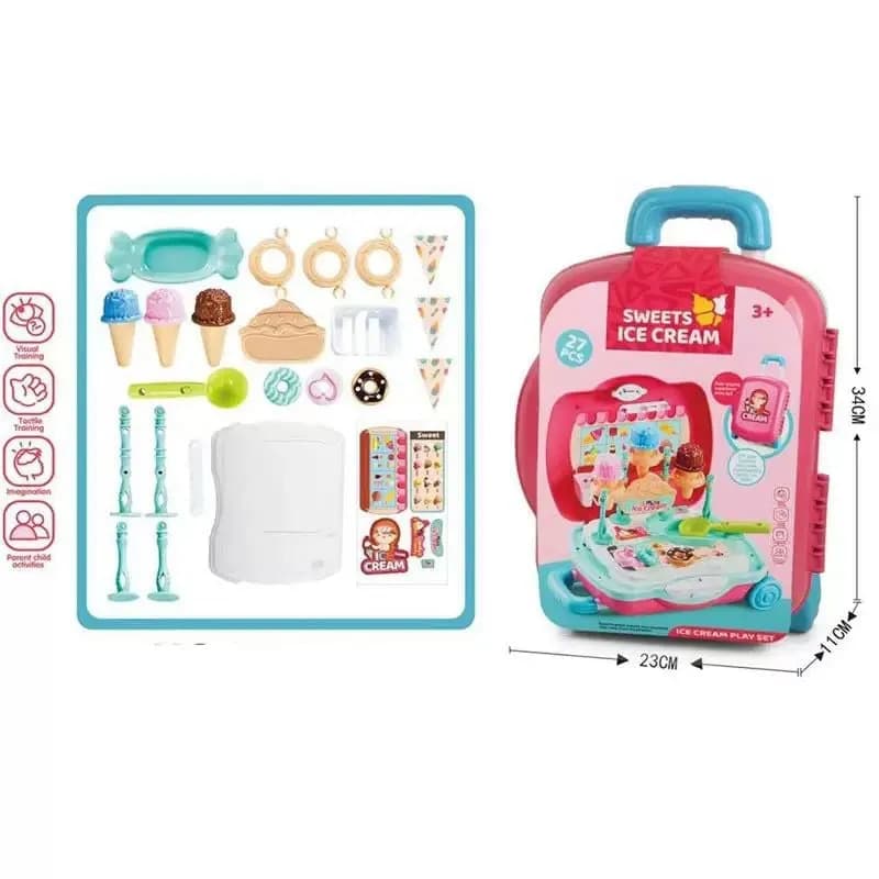 Zestaw lodziarnia walizka SWEETS ICE CREAM PK13435 27 el. 34cm