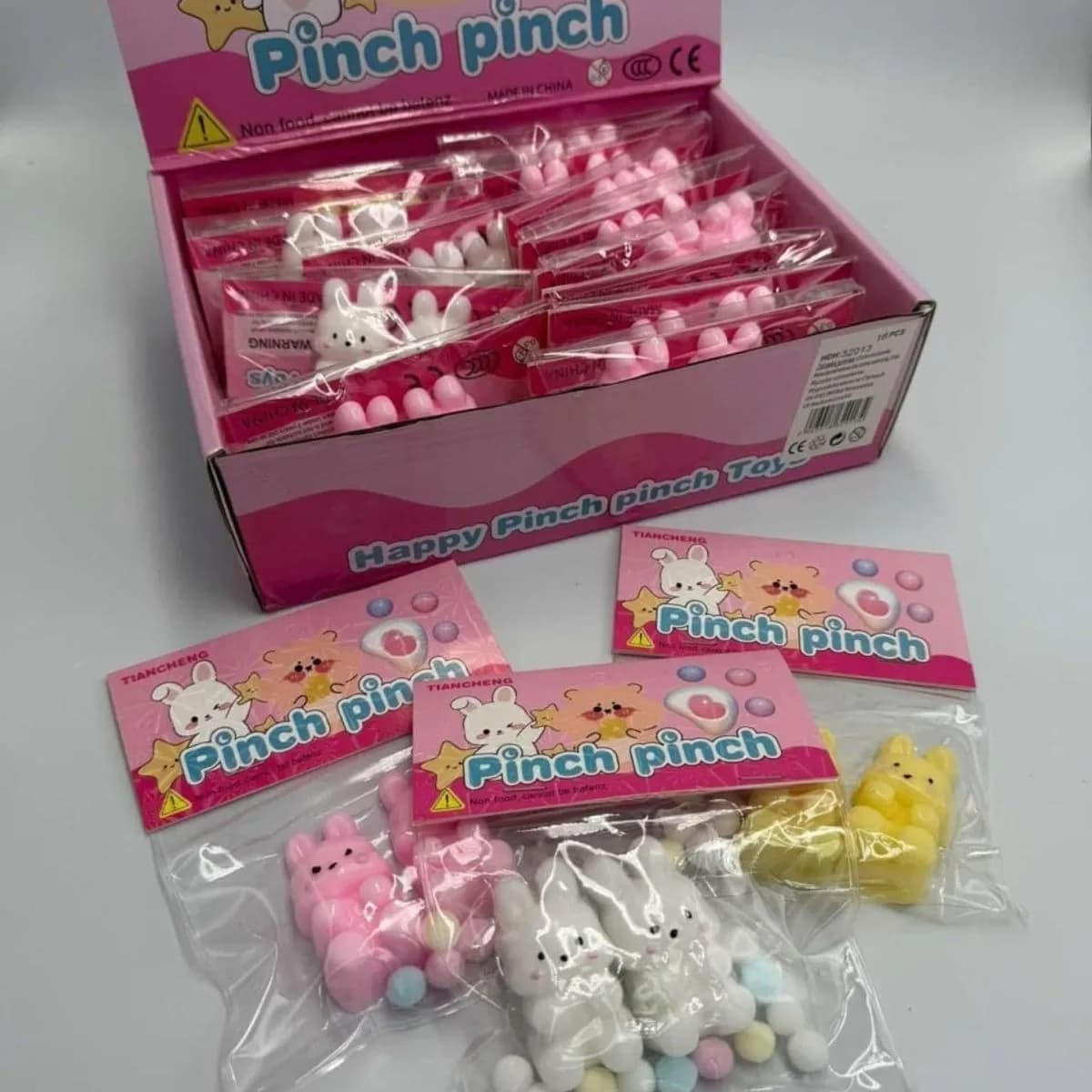 Zabawka Squeeze Pinch Pinch Antystresowa Figurka Króliczka 16szt