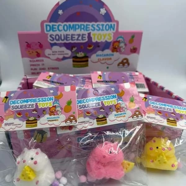 Zabawki antystresowe Squeeze Toys kotki z serem, 16 szt.