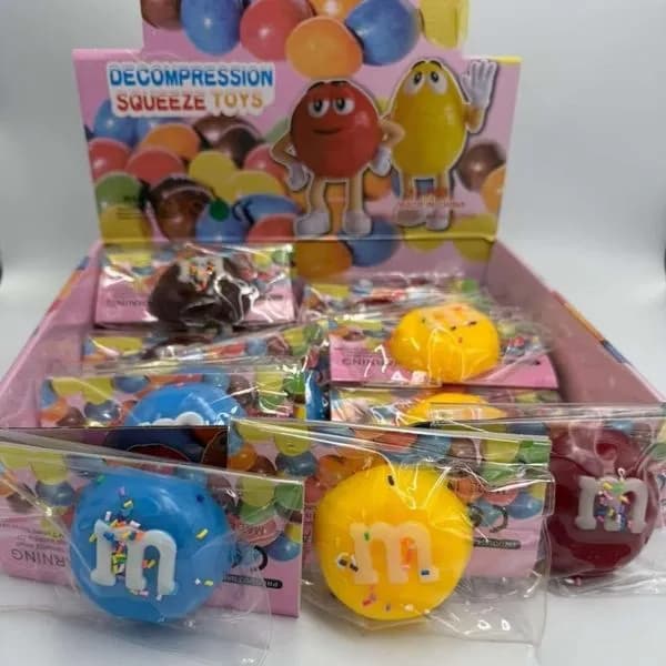 Zabawki antystresowe Squeeze Toys M&M's z posypką - mix 16 szt.