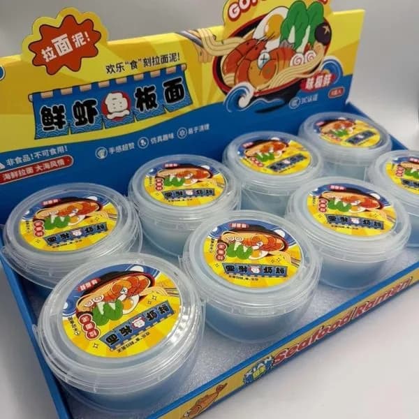 Masa plastyczna Seafood Ramen w tubkach, niebieska - 8 szt.