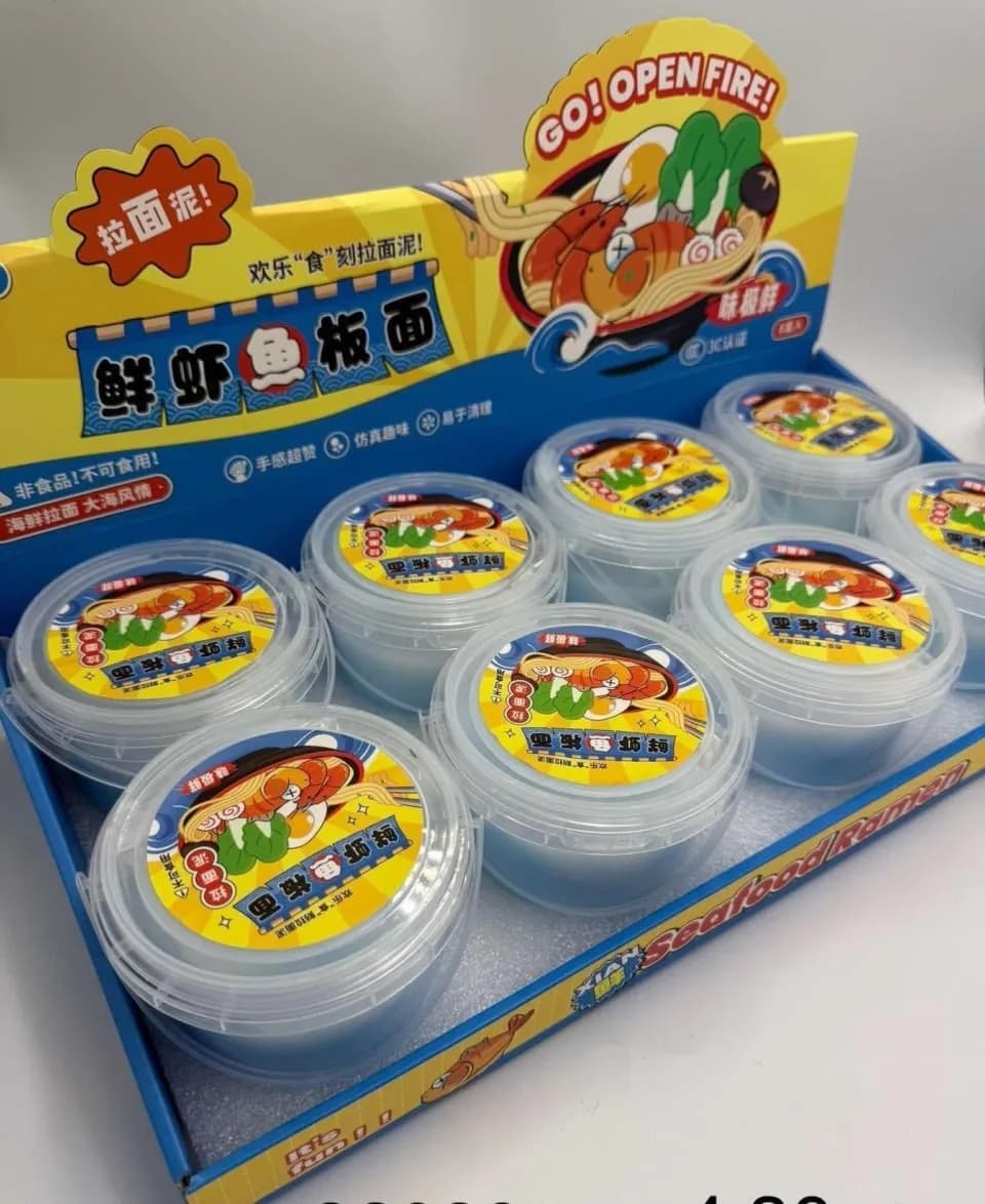 Masa plastyczna Seafood Ramen w tubkach, niebieska - 8 szt.