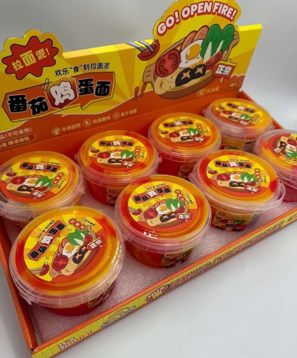 Zabawka Tomato & Egg Noodle - masa plastyczna w tubie 8 szt