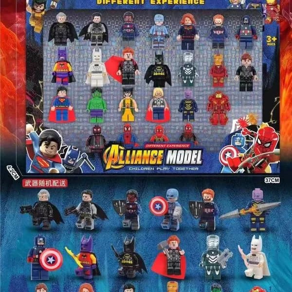 Figurki Alliance Model Kolekcja Bohaterów Zestaw 24 szt. 37x26.5cm