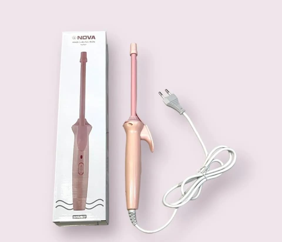Lokówka do włosów NOVA 9mm różowa cienka do drobnych loków