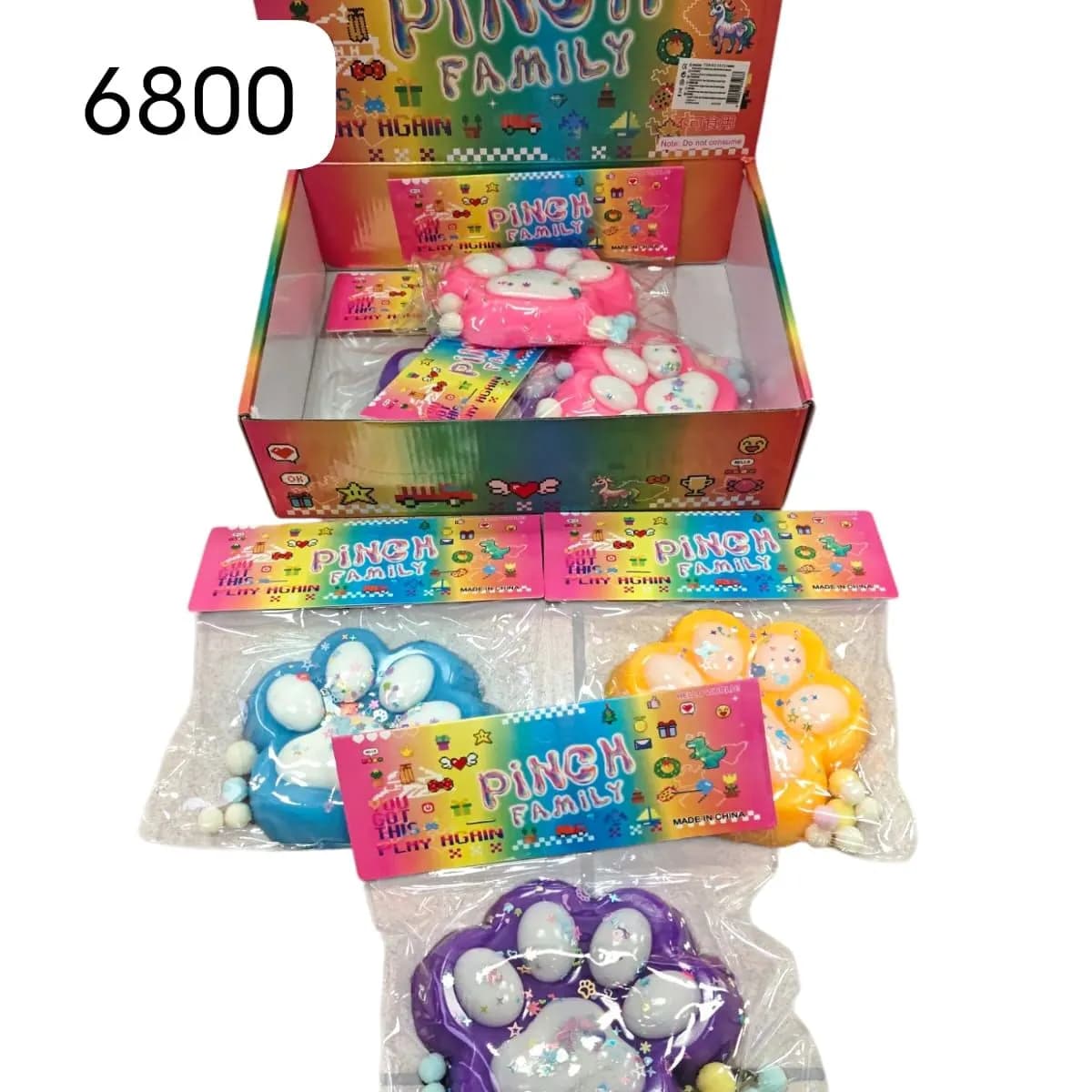 Zabawka sensoryczna Pinch Family łapka 220g z koralikami