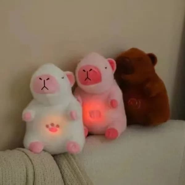 Maskotka Szumiąca z Podświetleniem LED Pluszowa Capybara 3 kolory