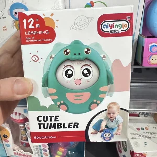 Zabawka edukacyjna Cute Tumbler Dinozaur dla dzieci 12m+ Aiyingle