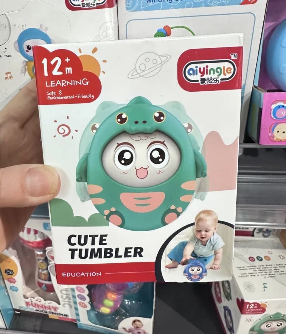 Zabawka edukacyjna Cute Tumbler Dinozaur dla dzieci 12m+ Aiyingle