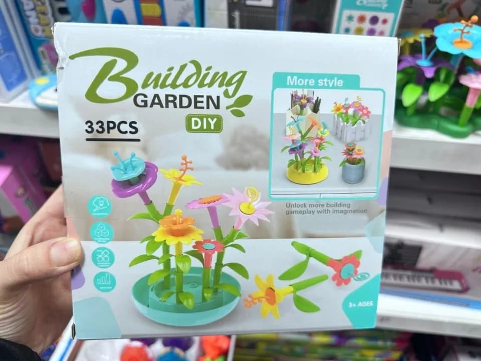 Klocki Building Garden DIY 33 elementy - zestaw kwiatowy ogród