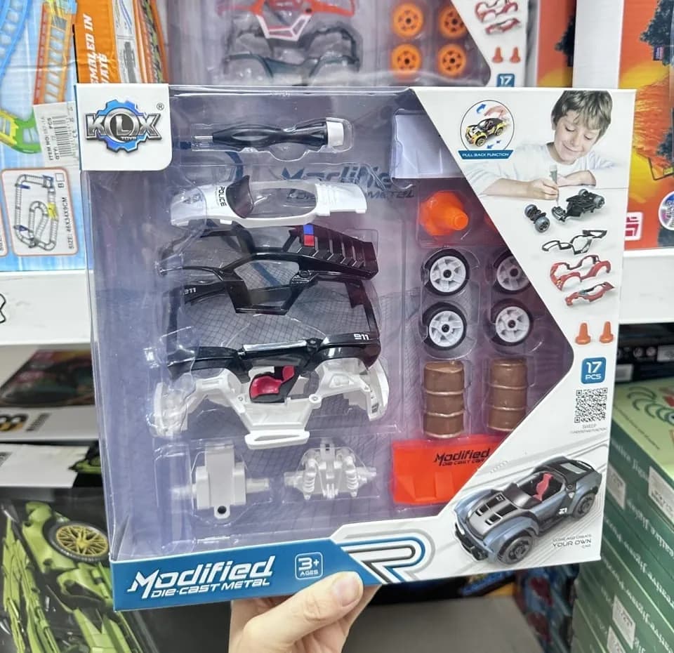 Zestaw do modyfikacji auta policyjnego Modified Die Cast Metal 17el.