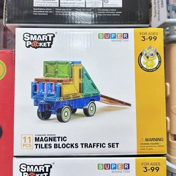 Zabawka Magnetic Titles Blocks Traffic Set 11PCS