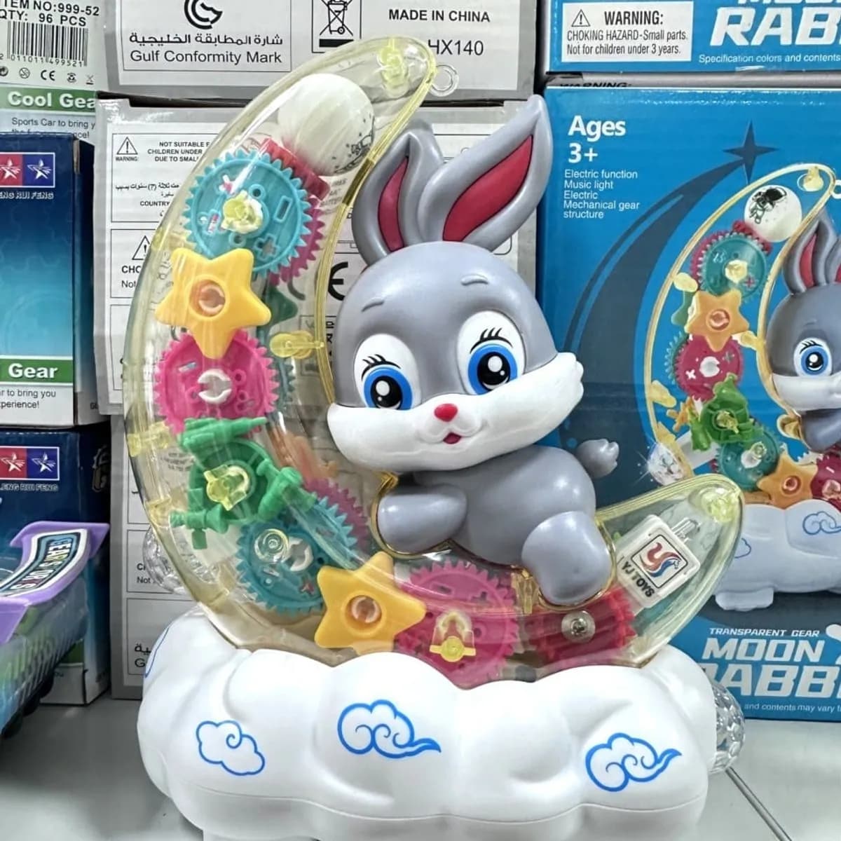 Zabawka interaktywna Królik na Księżycu z zębatkami PK13530