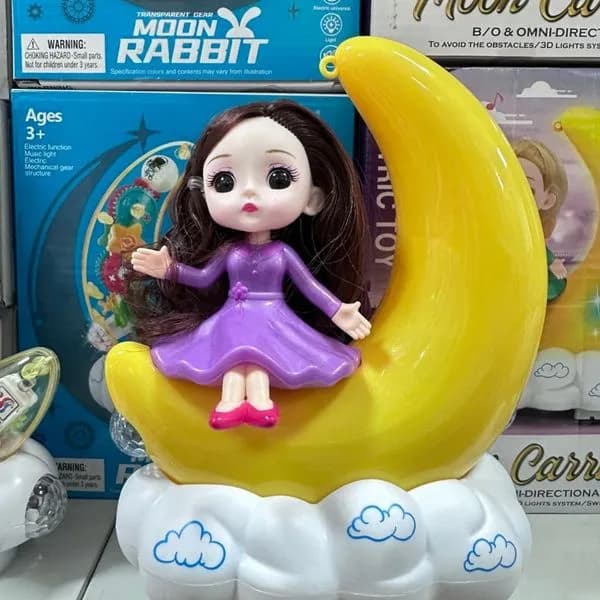 Lalka na Księżycu z Chmurkami Interaktywna Muzyka Światło PK13531