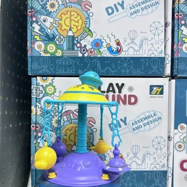 Zabawka konstrukcyjna Play Ground DIY - Karuzela z zębatkami