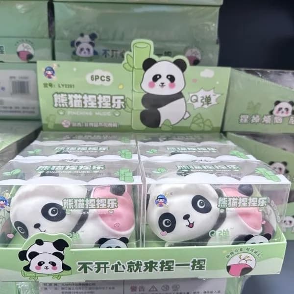 Zabawki Squeeze Panda Gniotek Antystresowy - 6 szt.