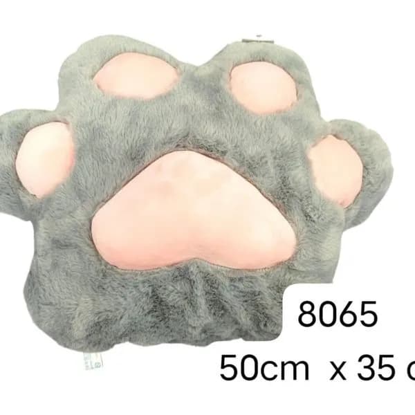 Maskotka Pluszowa Łapa 35x50cm Szara Poduszka Futrzana