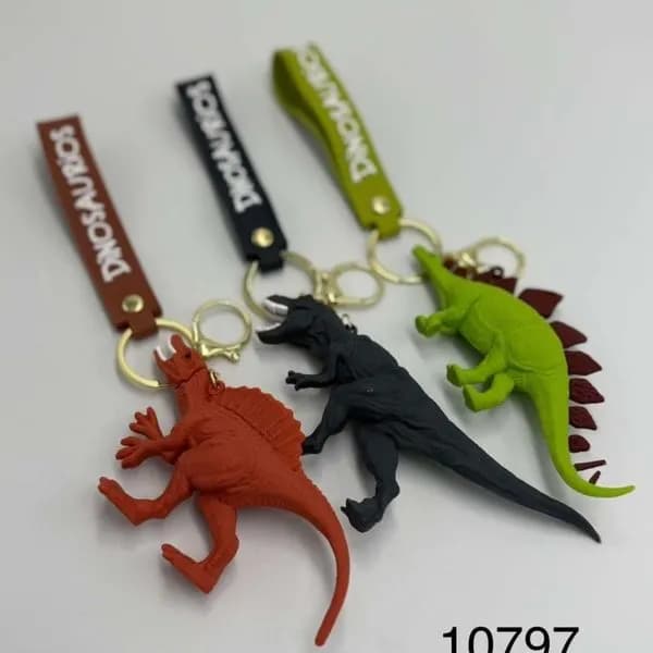 Brelok do kluczy dinozaur z paskiem DINOSAURS, mix kolorów